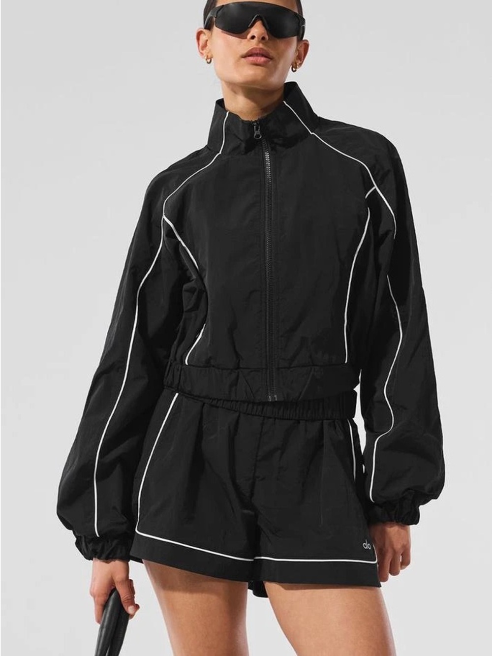 Alo Yoga Motivate Full-Zip Track Jacket And Short Set